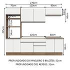 Armário De Cozinha Completa 270cm Rustic/branco Glamy Madesa