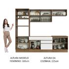 Armário De Cozinha Completa 270cm Rustic/branco Glamy Madesa