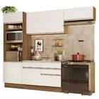 Armário De Cozinha Completa 270cm Rustic/branco Glamy Madesa