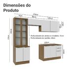 Armário De Cozinha Completa 270cm Rustic/branco Veludo Lux Ma