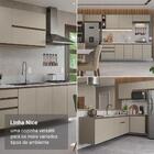 Armário De Cozinha Completa 280cm Suspensa Crema Nice Madesa