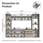 Armário De Cozinha Completa 280cm Suspensa Crema Nice Madesa