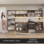 Armário De Cozinha Completa 293cm Com Pia Rustic/branco Emill