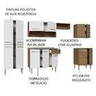 Armário De Cozinha Completa 293cm Com Pia Rustic/branco Emill