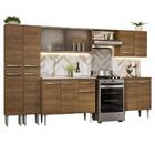 Armário De Cozinha Completa 293cm Com Pia Rustic Emilly Mades