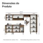 Armário De Cozinha Completa 293cm Rustic/branco Emilly Madesa