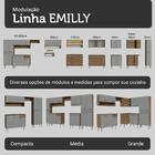Armário De Cozinha Completa 293cm Rustic/cinza Emilly Madesa