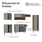 Armário De Cozinha Completa 293cm Rustic/cinza Emilly Madesa