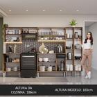 Armário De Cozinha Completa 293cm Rustic/preto Emilly Madesa
