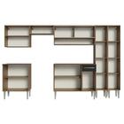 Armário De Cozinha Completa 293cm Rustic/preto Emilly Madesa