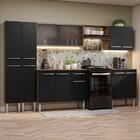 Armário De Cozinha Completa 293cm Rustic/preto Emilly Madesa