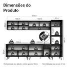 Armário De Cozinha Completa 300 Cm Preto Nice Madesa 01