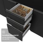 Armário De Cozinha Completa 300 Cm Suspenso Preto Nice Madesa