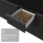 Armário De Cozinha Completa 300 Cm Suspenso Preto Nice Madesa