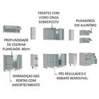 Armário De Cozinha Completa 300cm Branco/cinza Lux Da Sabrina