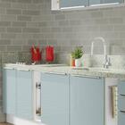 Armário De Cozinha Completa 300cm Branco/cinza Lux Da Sabrina