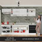 Armário De Cozinha Completa 300cm Branco/preto Lux Da Sabrina