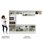 Armário De Cozinha Completa 300cm Branco/rustic Diamante Made