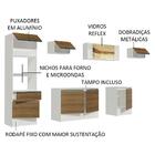 Armário De Cozinha Completa 300cm Branco/rustic Diamante Made