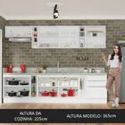 Armário De Cozinha Completa 300cm Branco Veludo Lux Da Sabrin