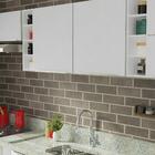 Armário De Cozinha Completa 300cm Branco Veludo Lux Da Sabrin