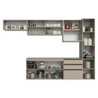 Armário De Cozinha Completa 300cm Suspensa Crema Nice Madesa