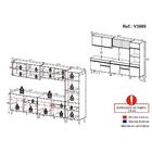 Armário De Cozinha Completa 302cm Veneza Multimóveis V3689