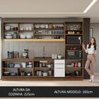 Armário De Cozinha Completa 310cm Rustic/branco Stella Madesa