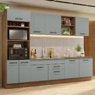 Armário De Cozinha Completa 310cm Rustic/cinza Agata Madesa 02