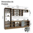 Armário De Cozinha Completa 310cm Rustic/cinza Lux Madesa 02