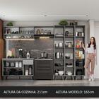 Armário De Cozinha Completa 320cm Cinza Nice Madesa 03