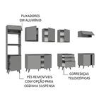 Armário De Cozinha Completa 320cm Cinza Nice Madesa 06
