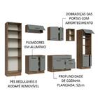 Armário De Cozinha Completa 330cm Rustic/cinza Agata Madesa 02