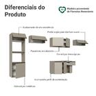 Armário De Cozinha Completa 340 Cm Suspenso Crema Nice Madesa
