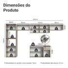 Armário De Cozinha Completa 340 Cm Suspenso Crema Nice Madesa