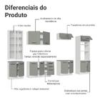 Armário De Cozinha Completa 340cm Branco/cinza Agata Madesa 01