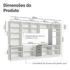 Armário De Cozinha Completa 340cm Branco/cinza Agata Madesa 01