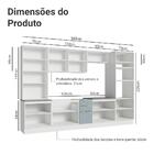 Armário De Cozinha Completa 340cm Branco/cinza Lux Madesa 02