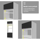 Armário De Cozinha Completa 340cm Branco/preto Glamy Madesa 01