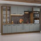 Armário De Cozinha Completa 340cm Rustic/cinza Agata Madesa 01