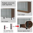 Armário De Cozinha Completa 340cm Rustic/cinza Lux Madesa 02