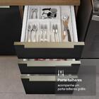 Armário De Cozinha Completa 340cm Rustic/preto Lux Madesa 02