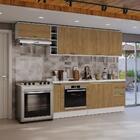 Armário De Cozinha Completa 3 Gavetas 100% Mdf 300cm Branco/n