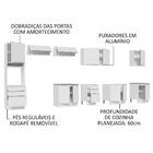 Armário De Cozinha Completa 400cm Branco Veludo Lux Da Thauan