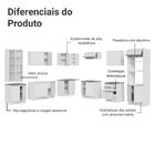 Armário De Cozinha Completa 566cm Banco Veludo Lux Madesa 01