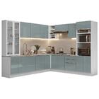 Armário De Cozinha Completa 566cm Branco/cinza Lux Madesa 01