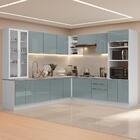 Armário De Cozinha Completa 566cm Branco/cinza Lux Madesa 01