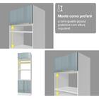 Armário De Cozinha Completa 566cm Branco/cinza Lux Madesa 01