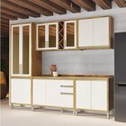 Armário De Cozinha Completa 5 Peças 13 Portas Com Tampo 270cm