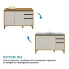 Armário De Cozinha Completa 5 Peças 13 Portas Com Vidro E Tam